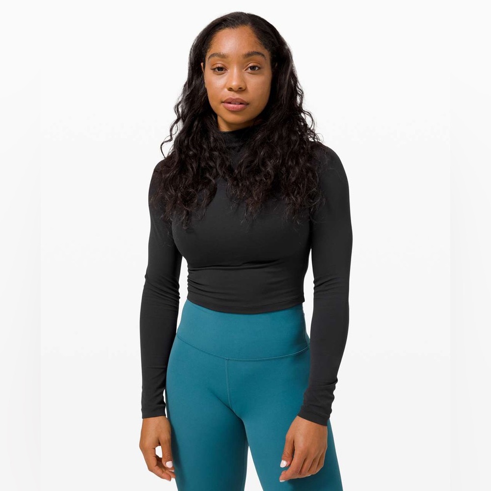 All Aligned Mock Neck Long Sleeve BLK 4
